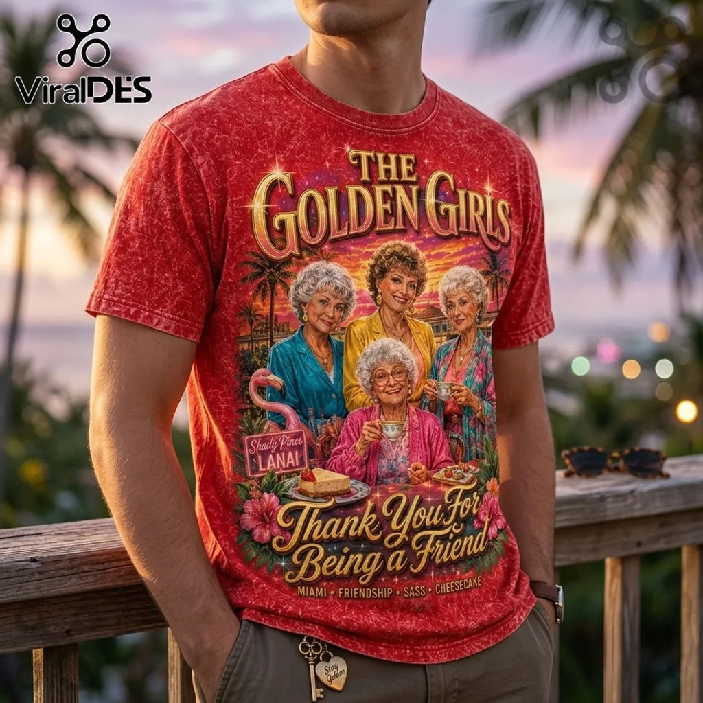 The Golden Girls Vintage Red Tie Dye T-Shirt