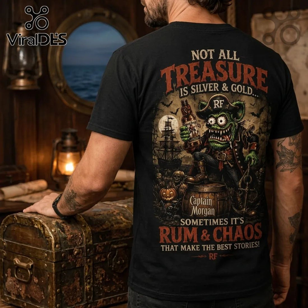 Rat Fink Haunted Treasure Captain Morgan T-Shirt