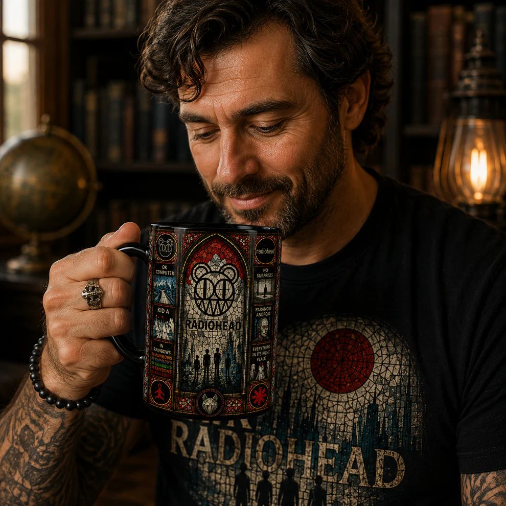 Radiohead Rock Stained Glass Accent Mug