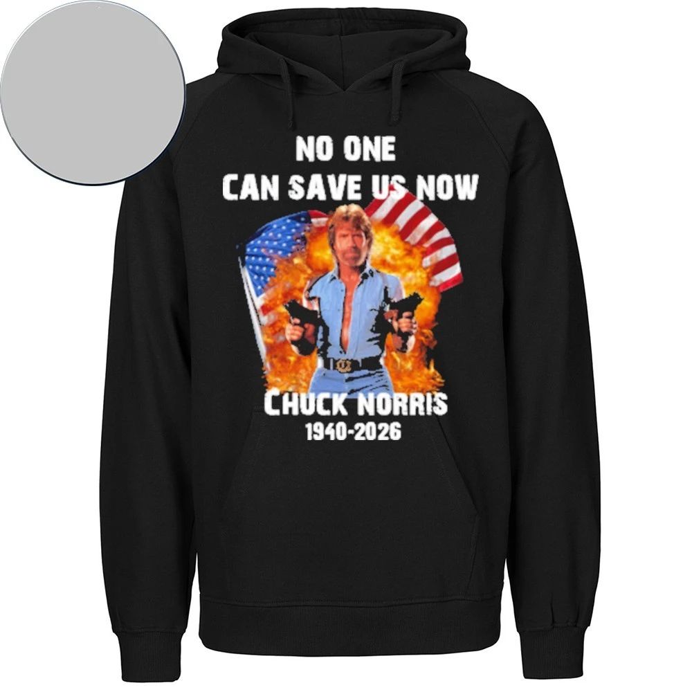 Chuck Norris 1940-2026 No One Can Save Us Now American Flag Shirt