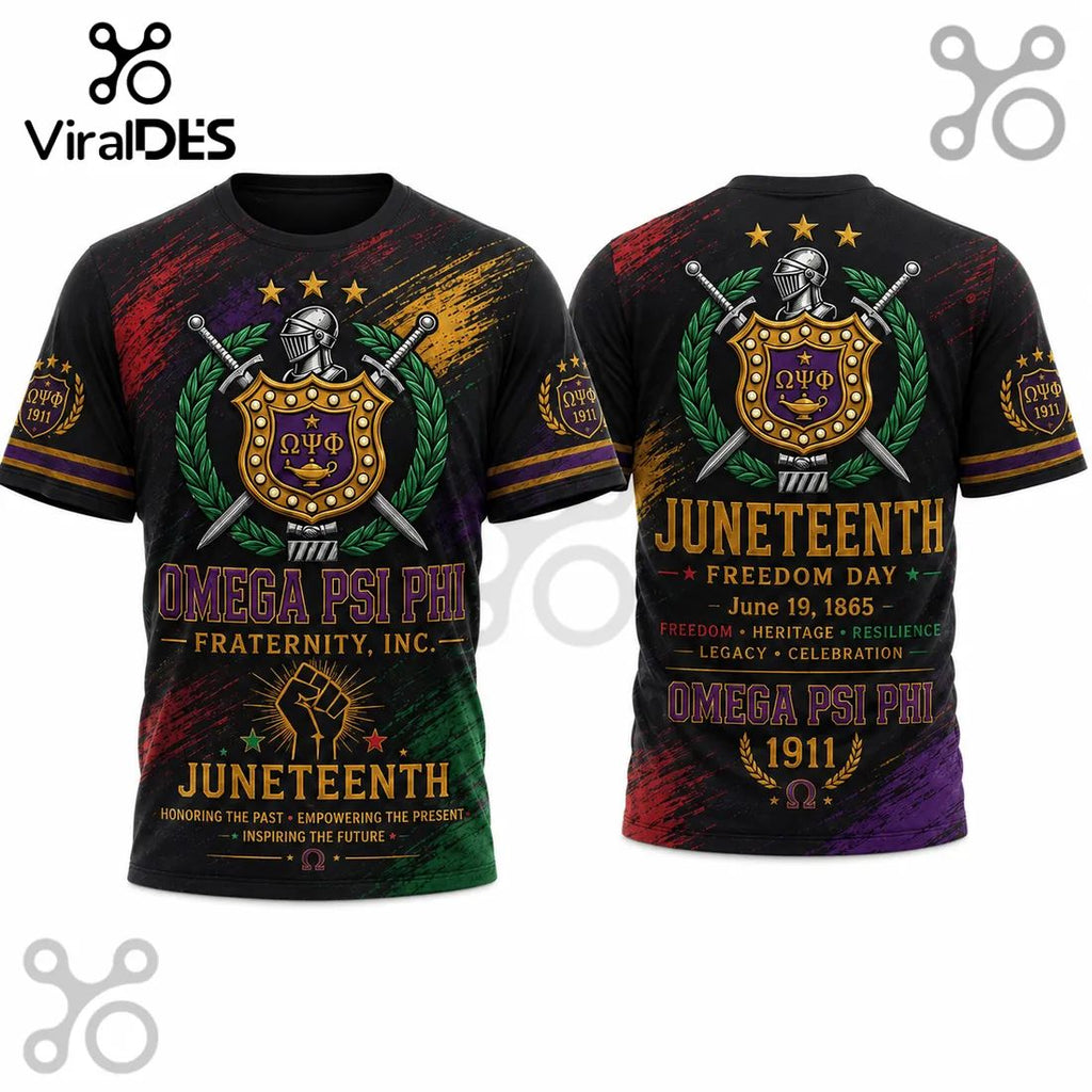 Omega Psi Phi Juneteenth Freedom Day 1865 Shirt
