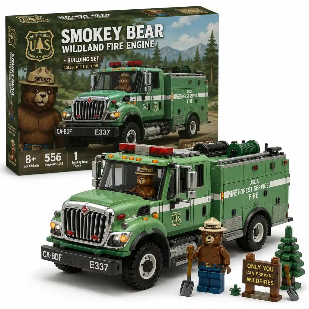 Smokey Bear Wildland Fire Engine Building Set