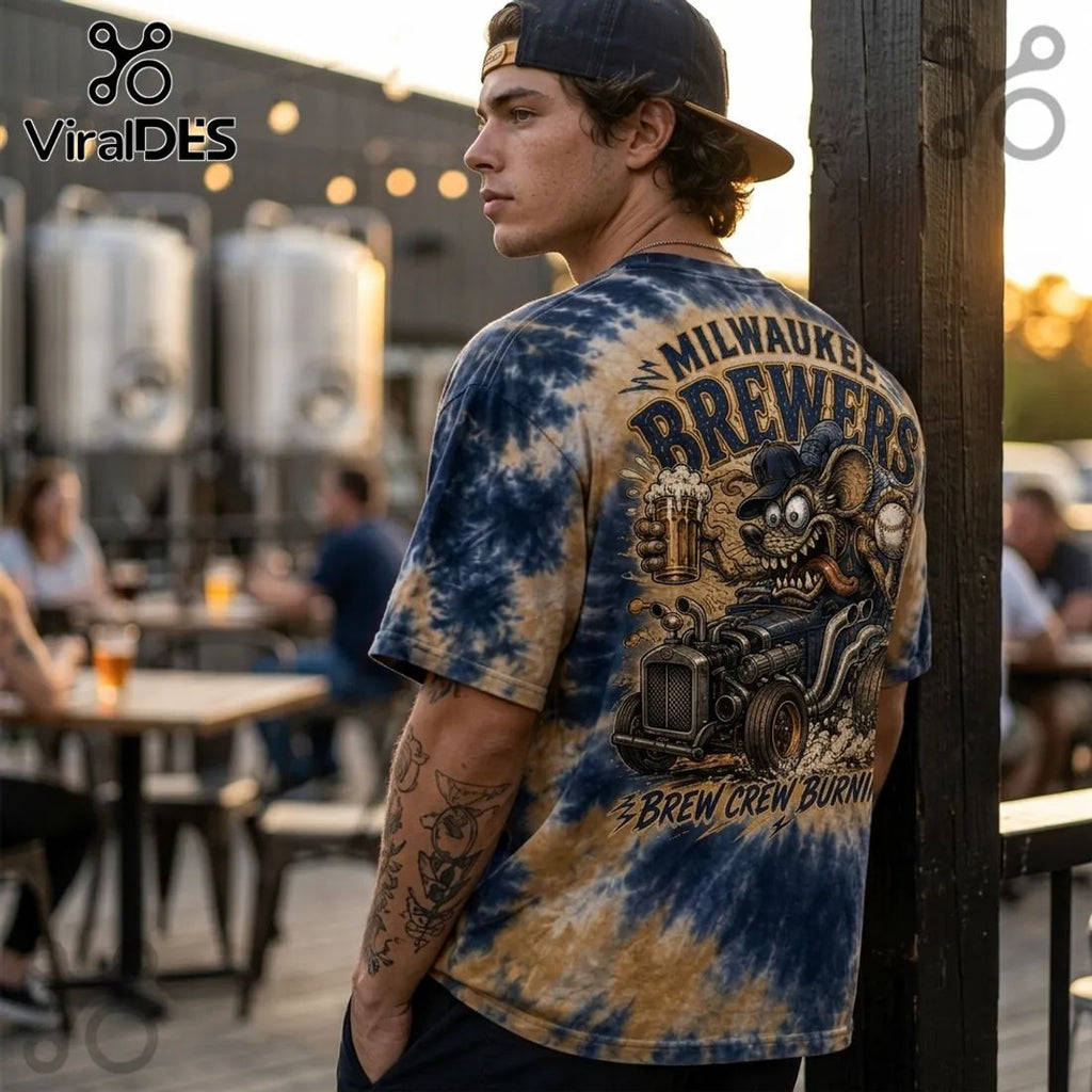 Milwaukee Brewers Tie-Dye Mascot T-Shirt