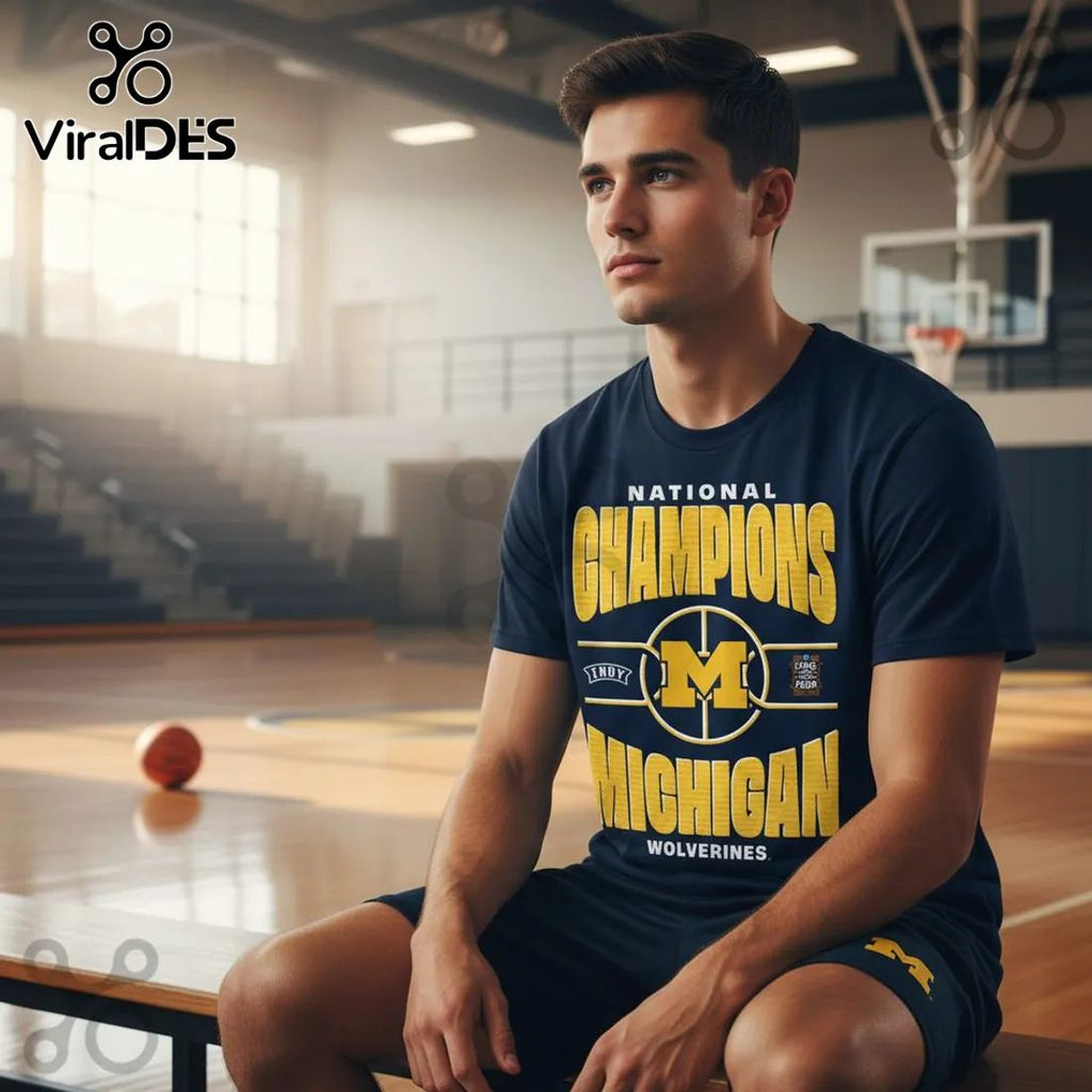 Michigan Wolverines National Champions 2026 Final Four Commemorative T-Shirt