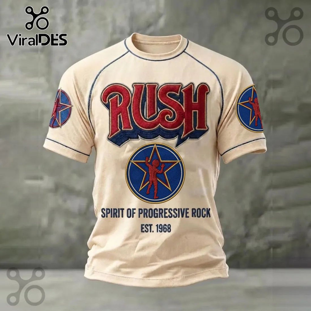Rush Spirit of Progressive Rock Est 1968 Beige T-Shirt