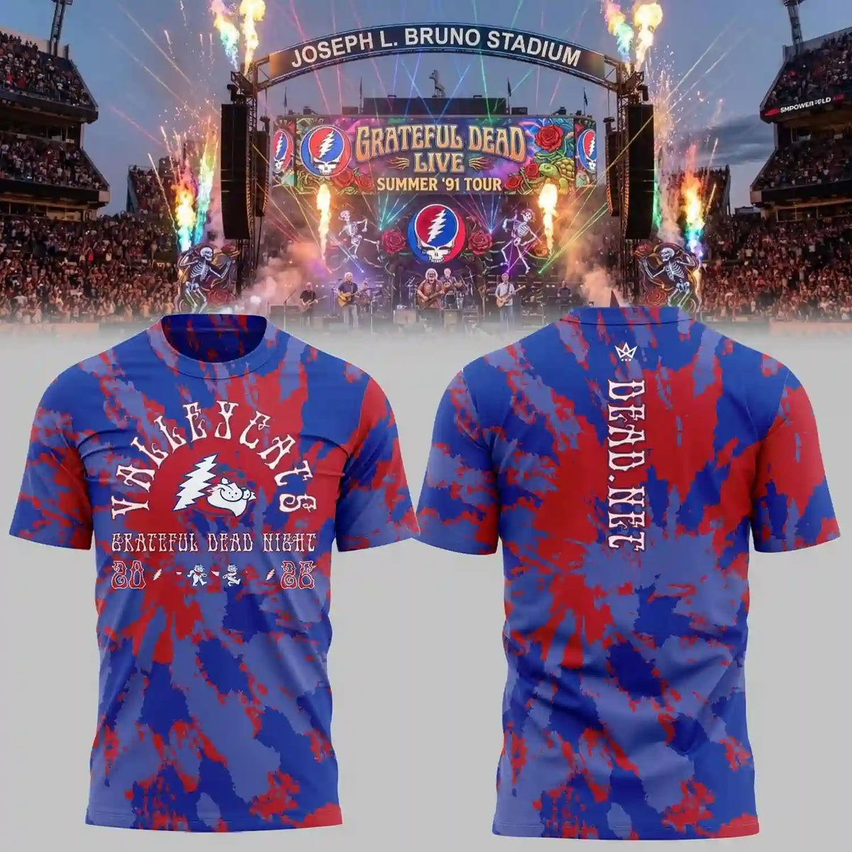 Tri-City ValleyCats x Grateful Dead Night 2026 Tie-Dye Hoodie