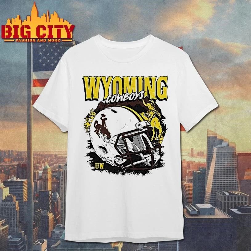 Awesome Ncaa Football Wyoming Cowboys Vintage Helmet Shirt