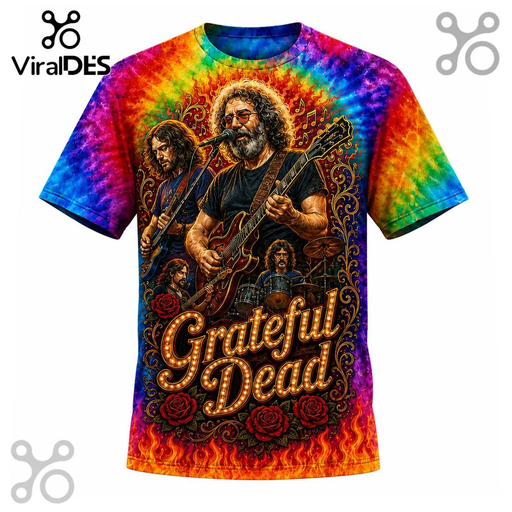 Grateful Dead Jerry Garcia Rainbow T-Shirt