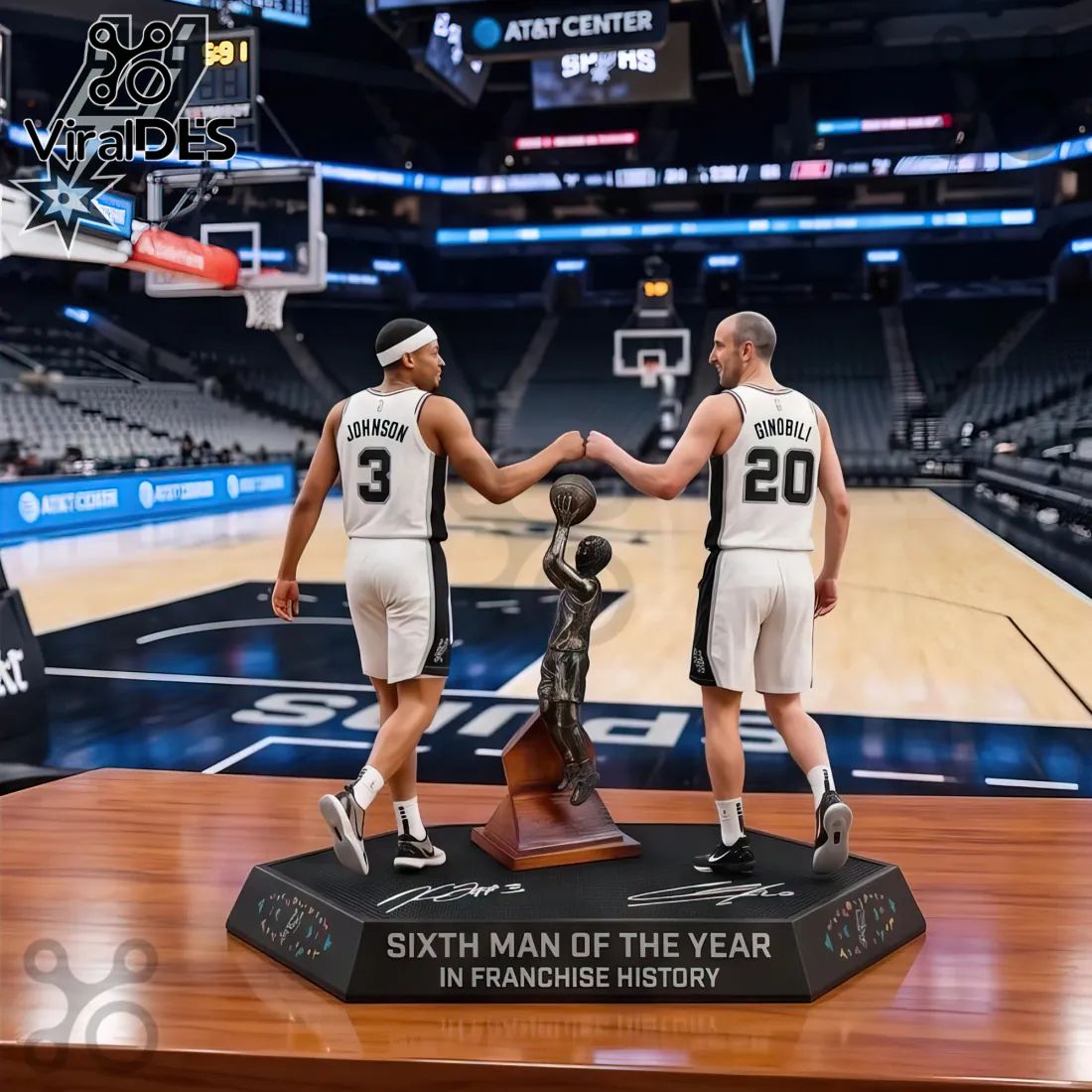 San Antonio Spurs NBA Sixth Man of the Year Acrylic Plaque