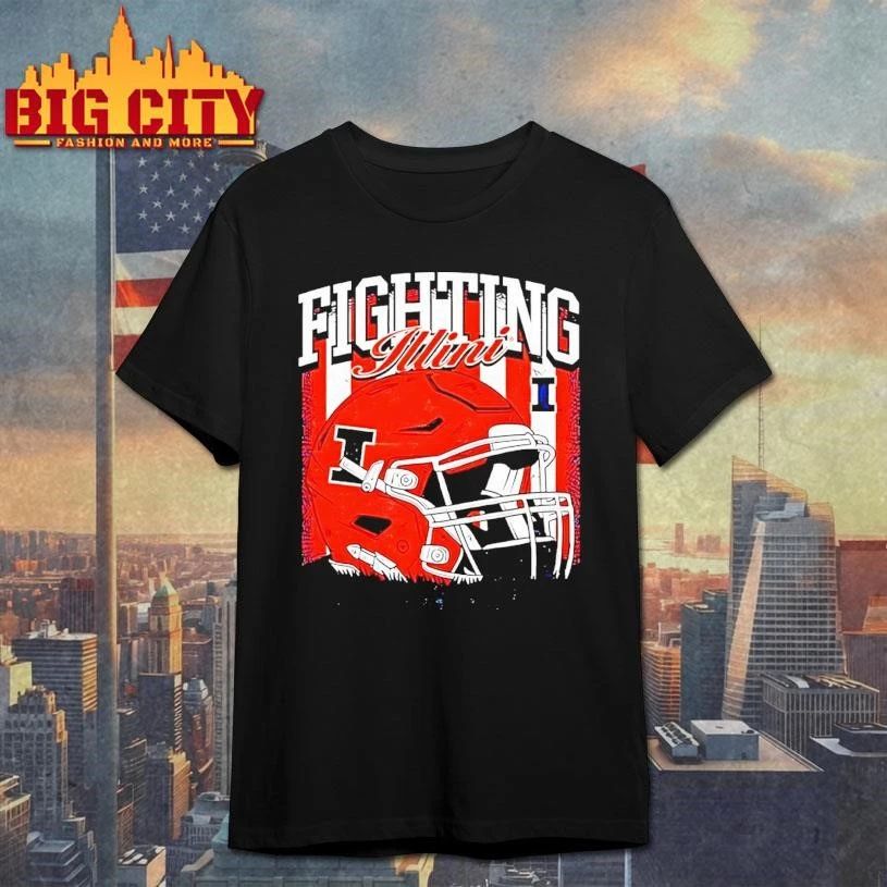 Awesome Ncaa Football Illinois Fighting Illini Vintage Helmet Shirt