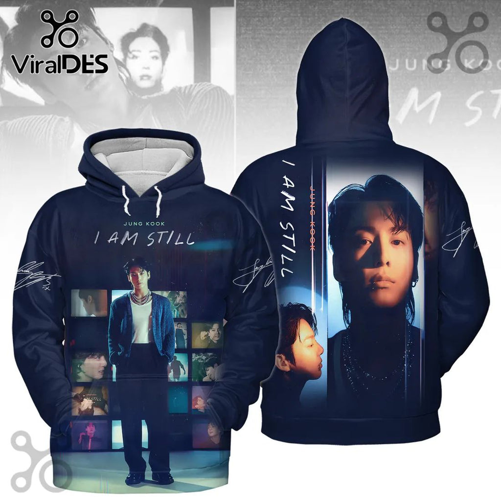 Jungkook I Am Still Navy Blue Hoodie