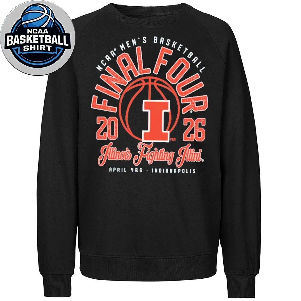 Back Illinois Fighting Illini Final Four 2026 Logo T-Shirt