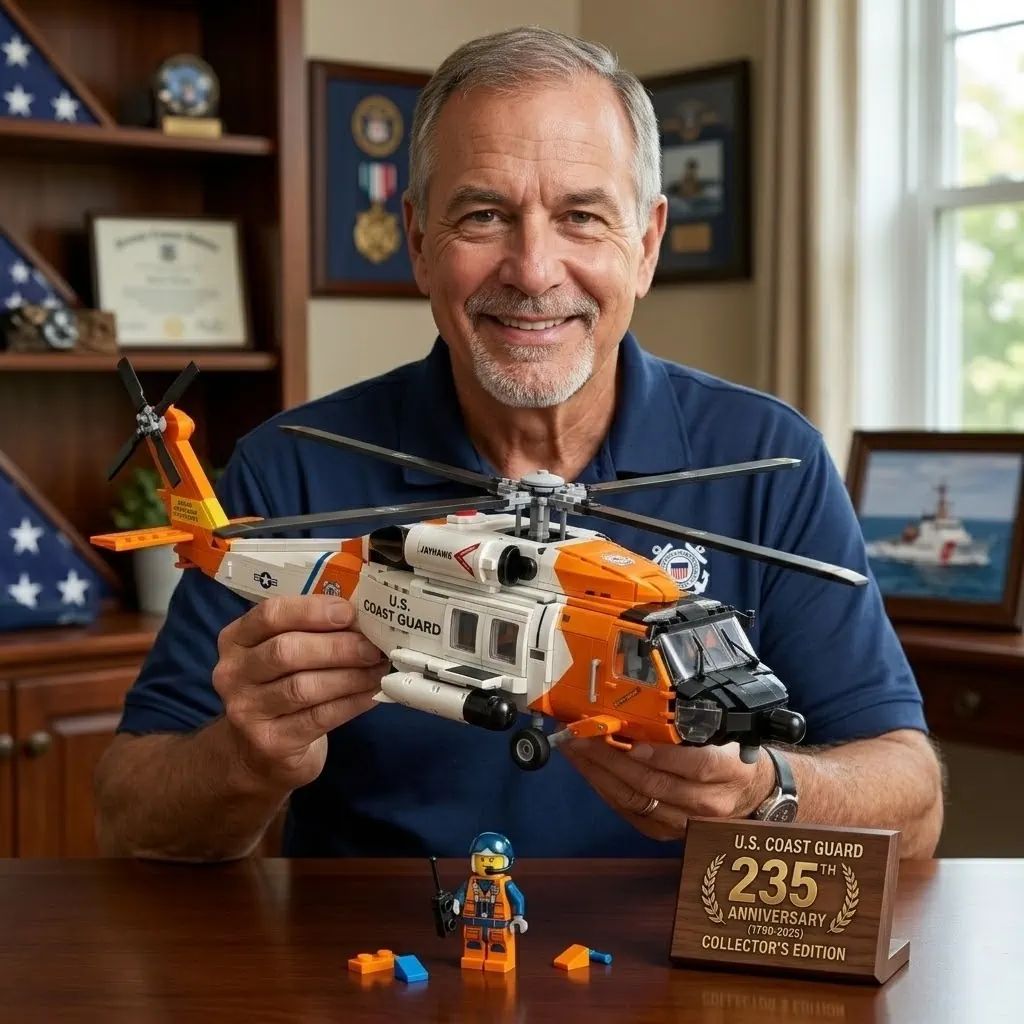 U.S. Coast Guard 235th Anniversary HH-60J Jayhawk Building Brick Set