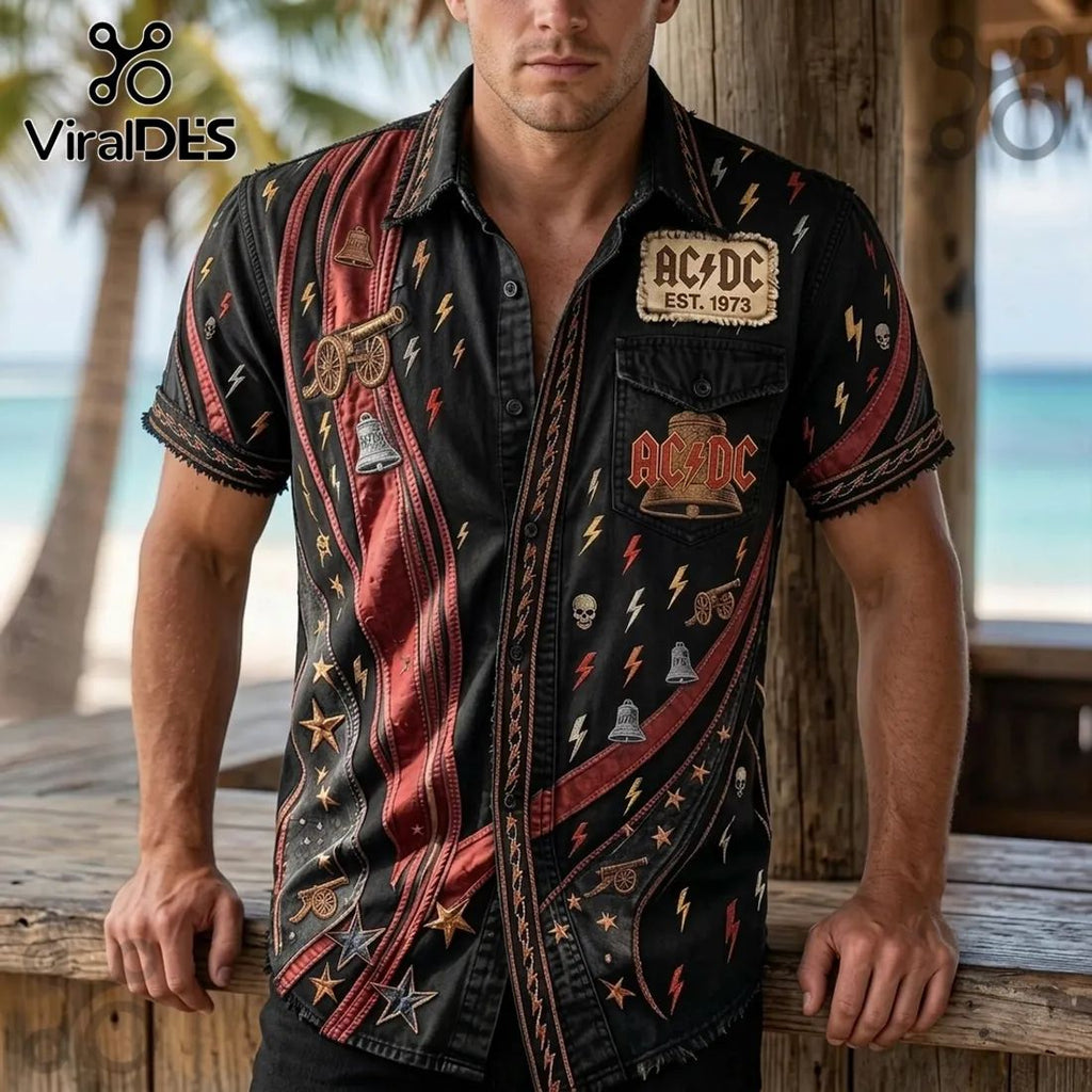 AC/DC Vintage Rock Band Hells Bells 2026 Hawaiian Shirt