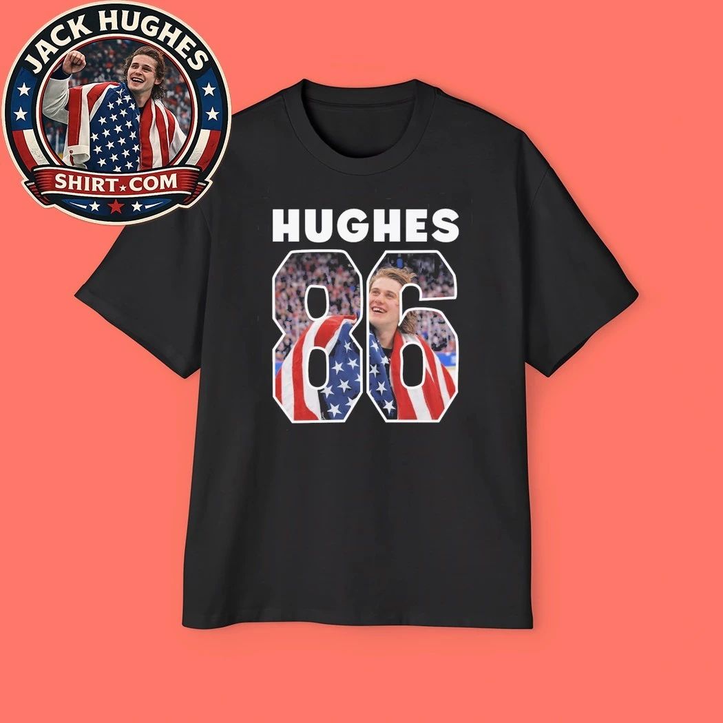 Jack Hughes #86 Usa Gold American Hockey Graphic T-Shirt
