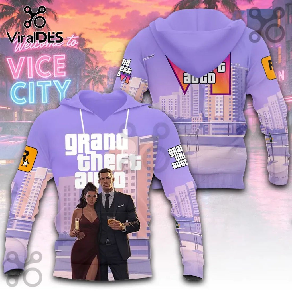 Grand Theft Auto VI Purple Vice City T-Shirt