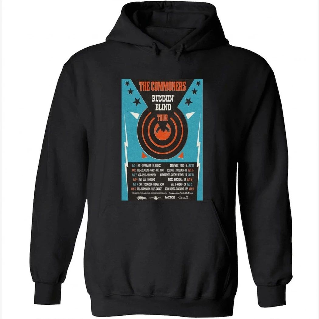 The Commoners May 2026 Poster Runnin Blind Tour Shirt
