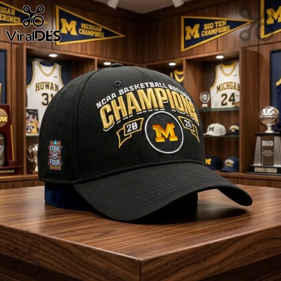 Michigan Wolverines 2026 NCAA Basketball Champions Baseball Cap