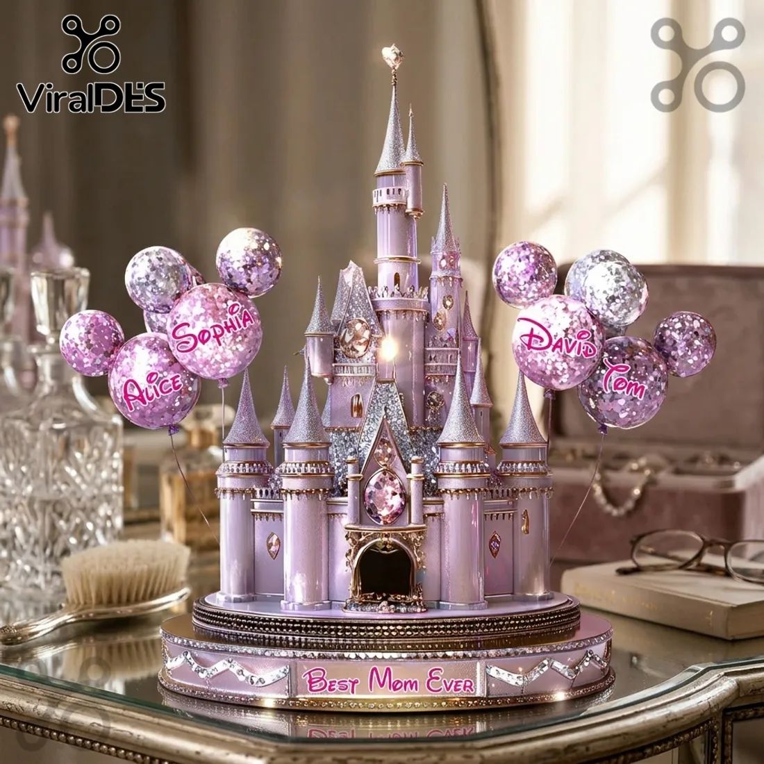 Personalized Magical Castle LED Light Sculpture