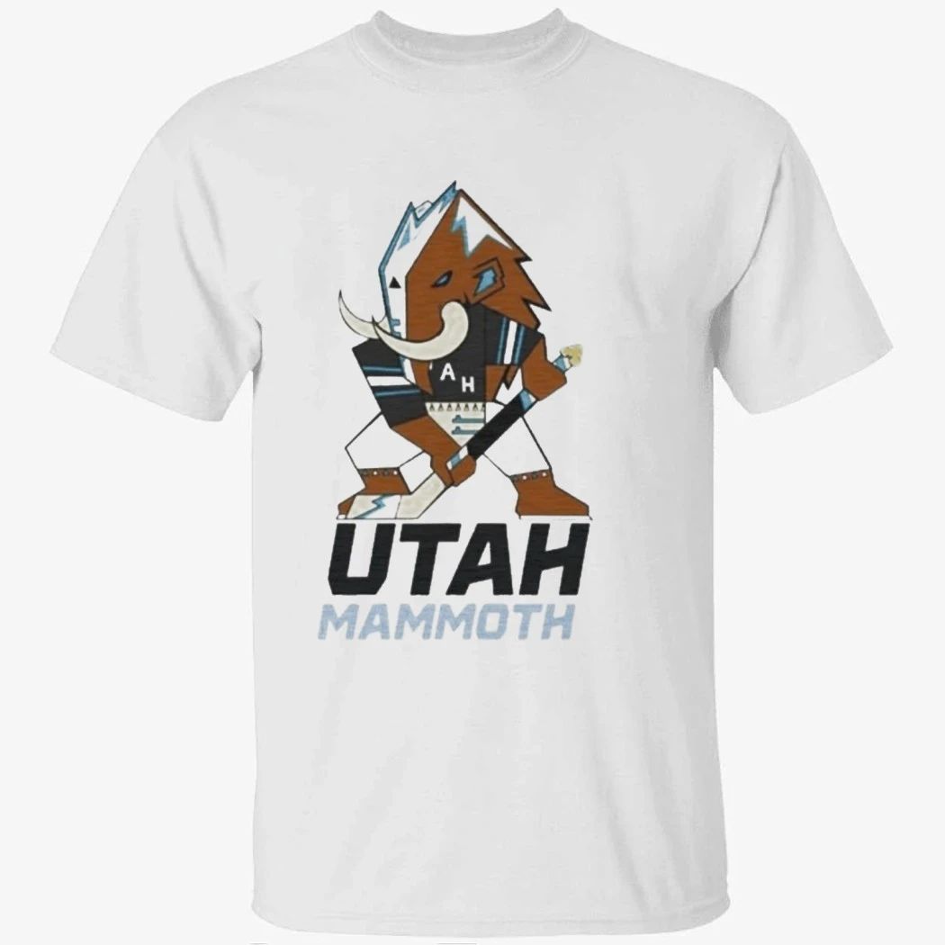 Lawson Crouse With Utah Mammoth Mascot Shirt