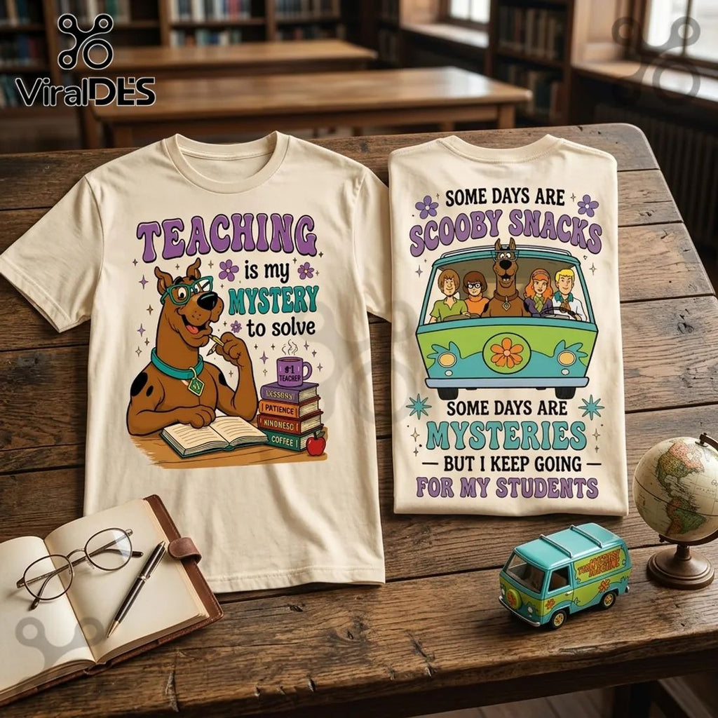 Scooby-Doo Teacher Mystery Solved Beige T-Shirt