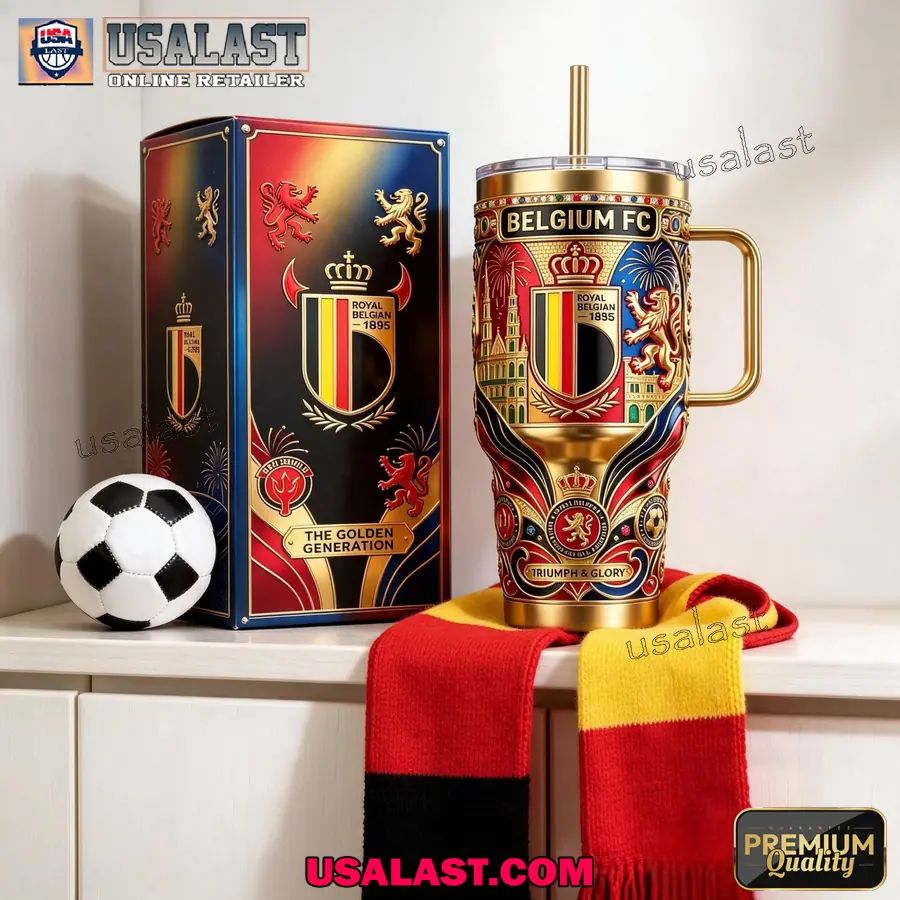 Belgium Football National Tumbler With Handle