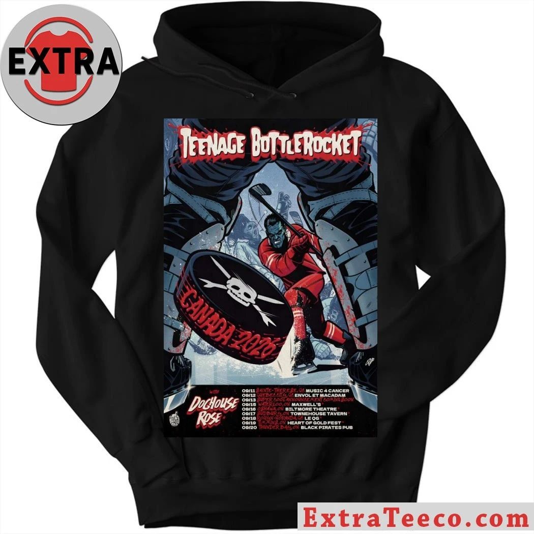 Poster Teenage Bottlerocket With Doghouse Rose 2026 Canada Tour Shirt