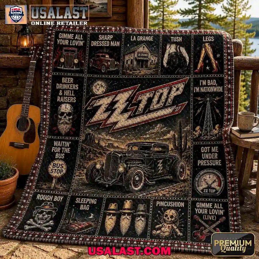 ZZ Top Eliminator Hot Rod Quilt Blanket