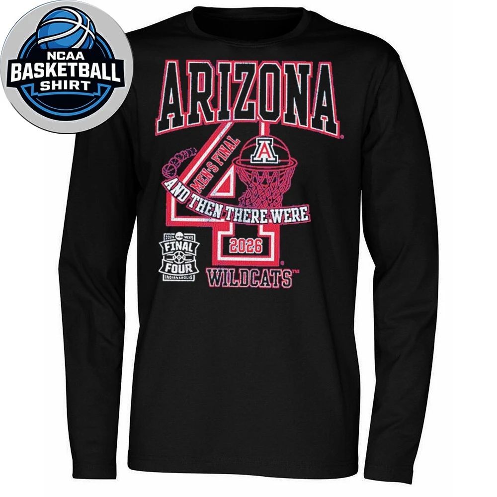 Arizona Wildcats Men’s Basketball 2026 Final Four Number Navy Logo Graphic T-Shirt