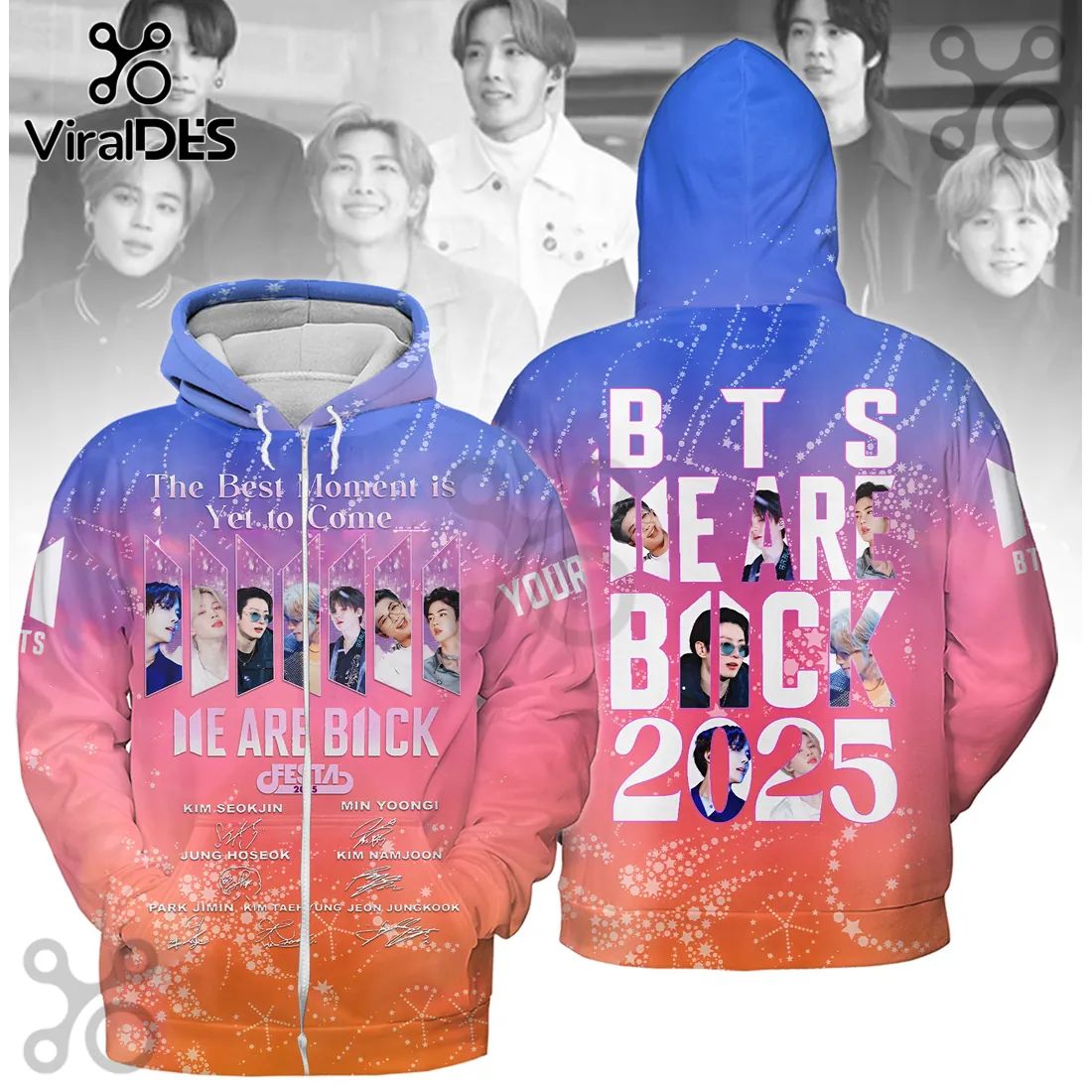 BTS Festa 2025 Members Sunset Hoodie