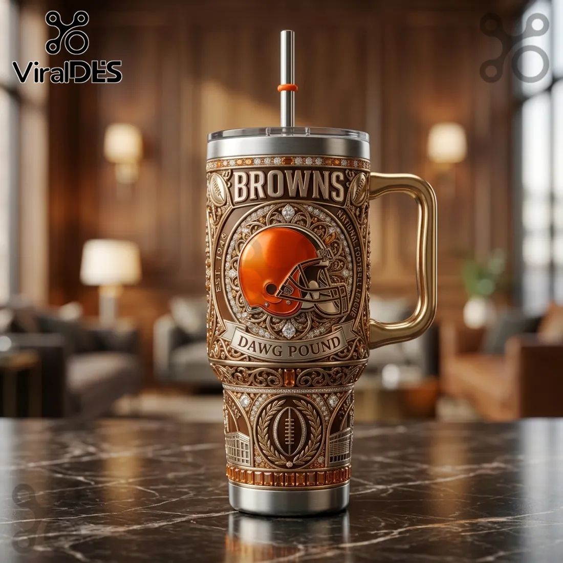 Cleveland Browns Dawg Pound Dynasty Edition 40oz Stanley Tumbler