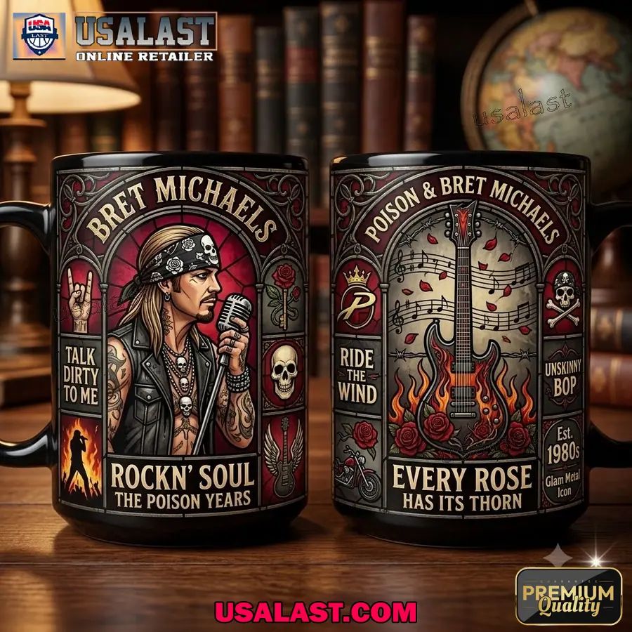 Bret Michaels Stained Glass Commemorative Coffee Mug