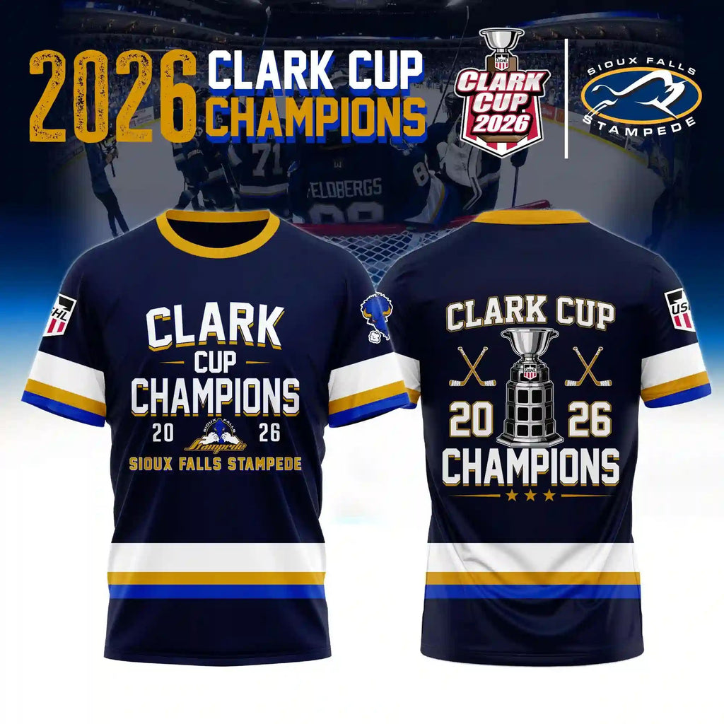 Sioux Falls Stampede Clark Cup Champions 2026 Hockey Jersey