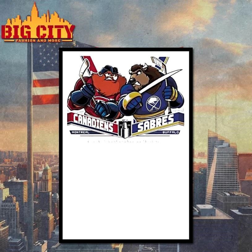 Funny Montreal Canadiens Vs Buffalo Sabres Hockey Mascot Eastern Conference Semifinals Shirt