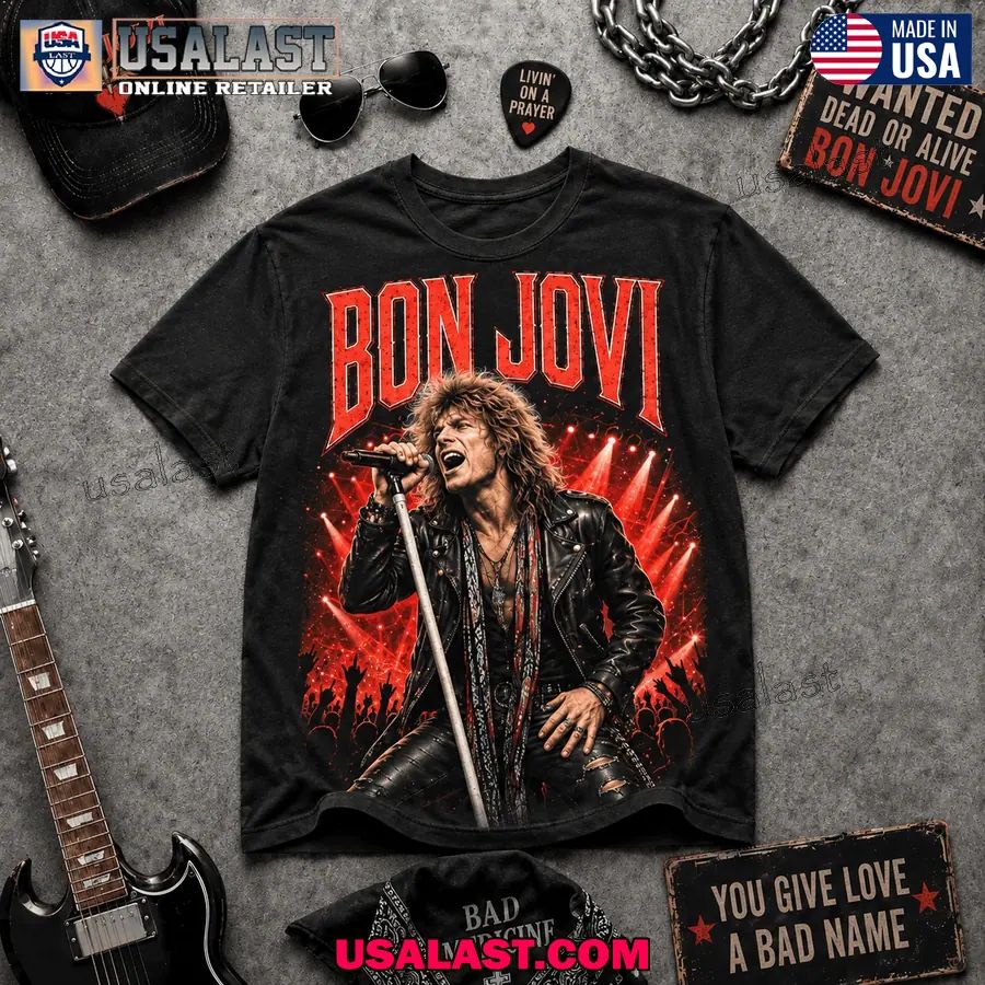 I Love Rock Music And Bon Jovi Too Classic Tee Shirt