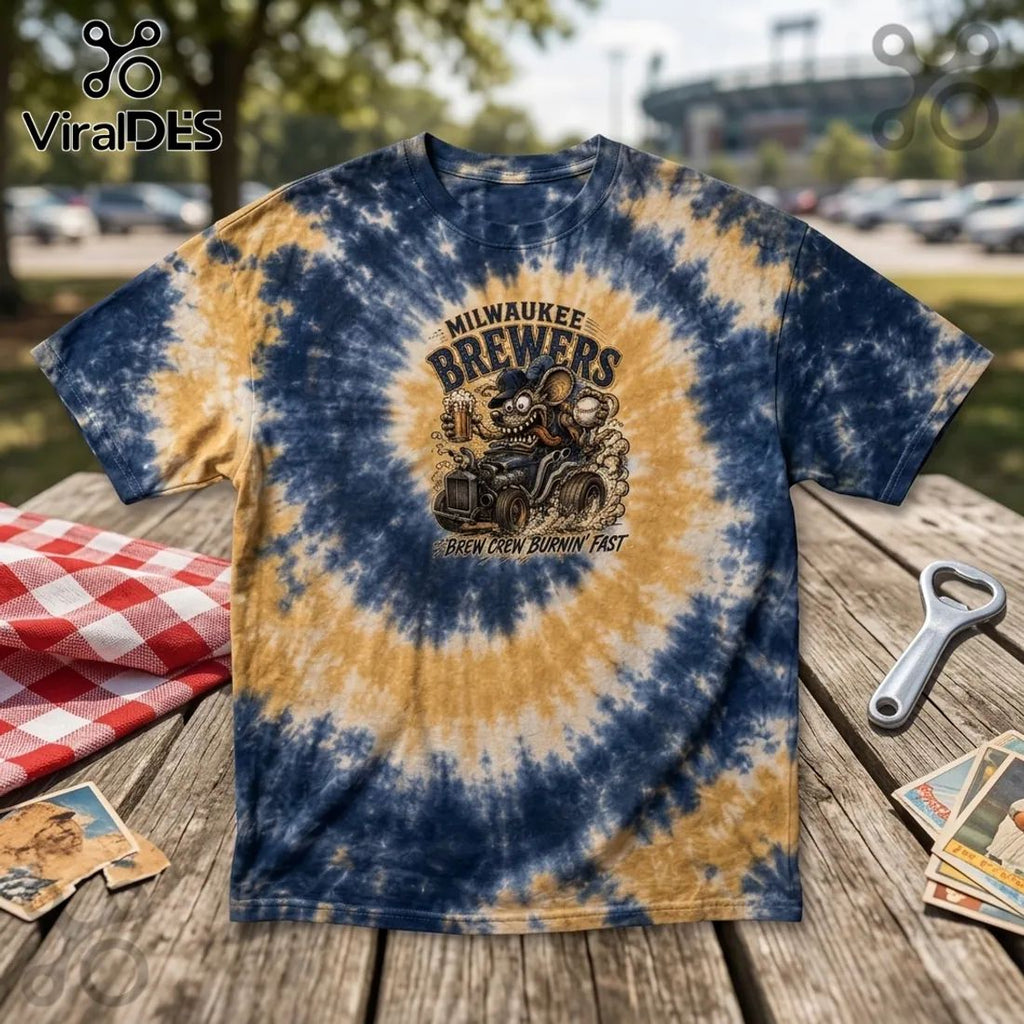 Milwaukee Brewers Tie-Dye Mascot T-Shirt