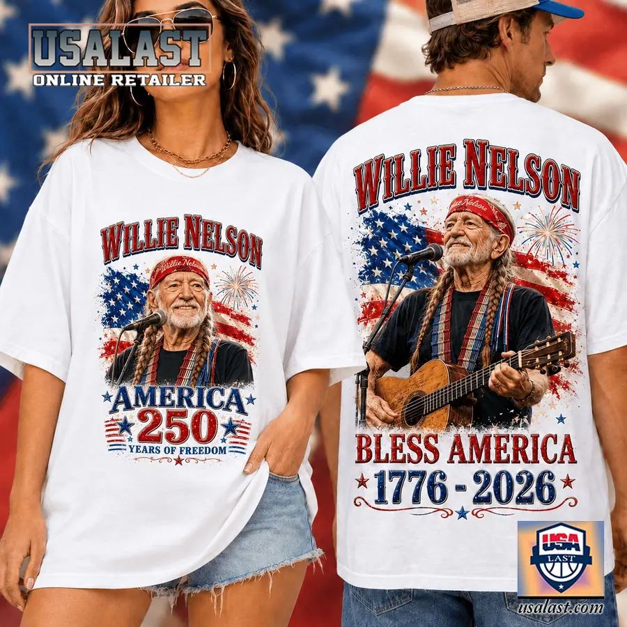 Willie Nelson Bless America 250th Anniversary 3D T-Shirt