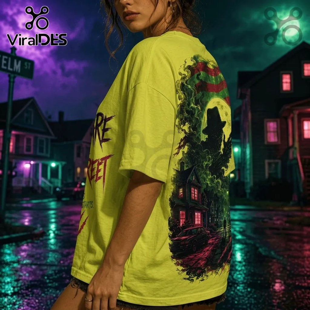 A Nightmare on Elm Street Neon Green T-Shirt