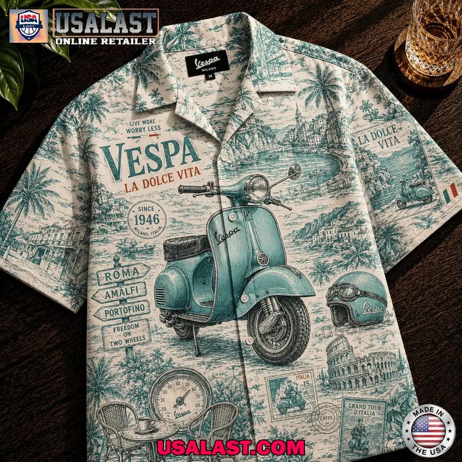 Vespa Summer Tropical Hawaiian Shirt