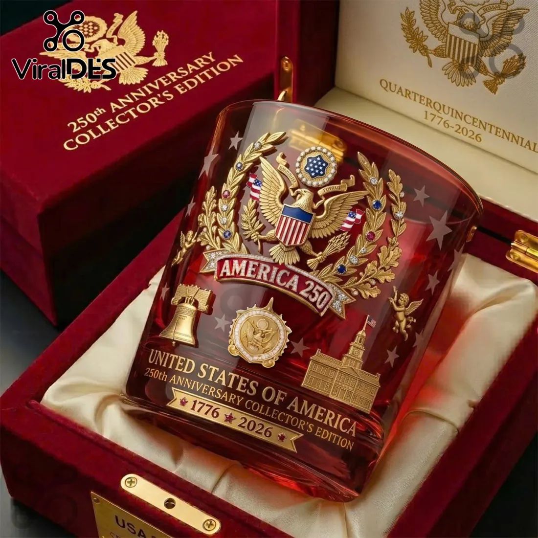America 250th Anniversary 1776-2026 Collector’s Edition Whiskey Glass