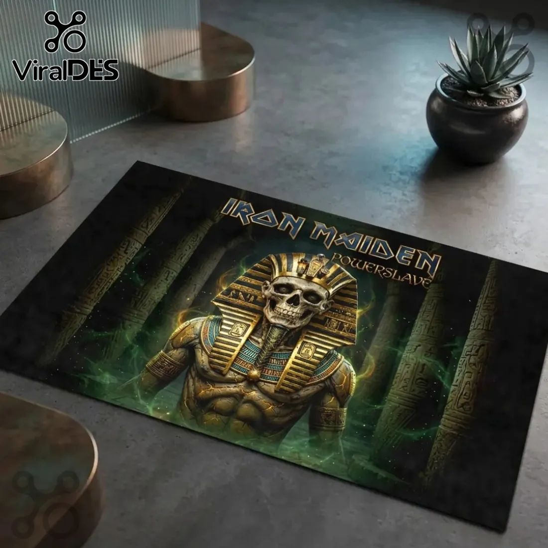 Iron Maiden Powerslave Egyptian Mummy Area Rug