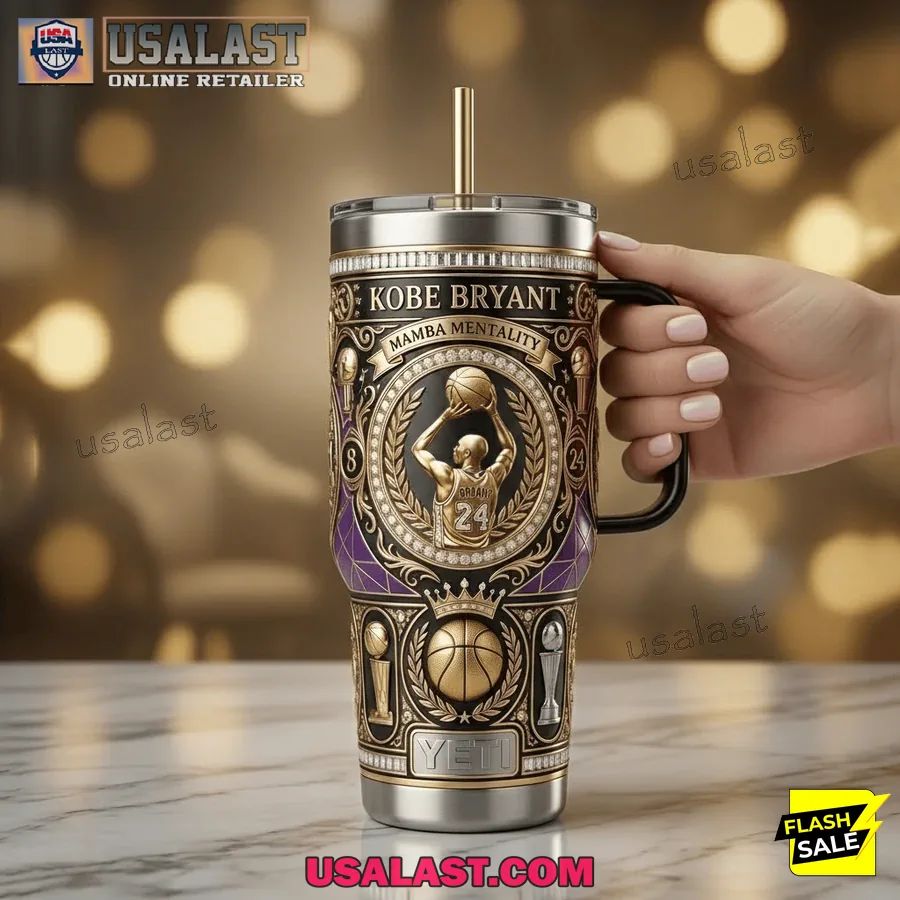Kobe Bryant Mamba Mentality Tumbler With Handle