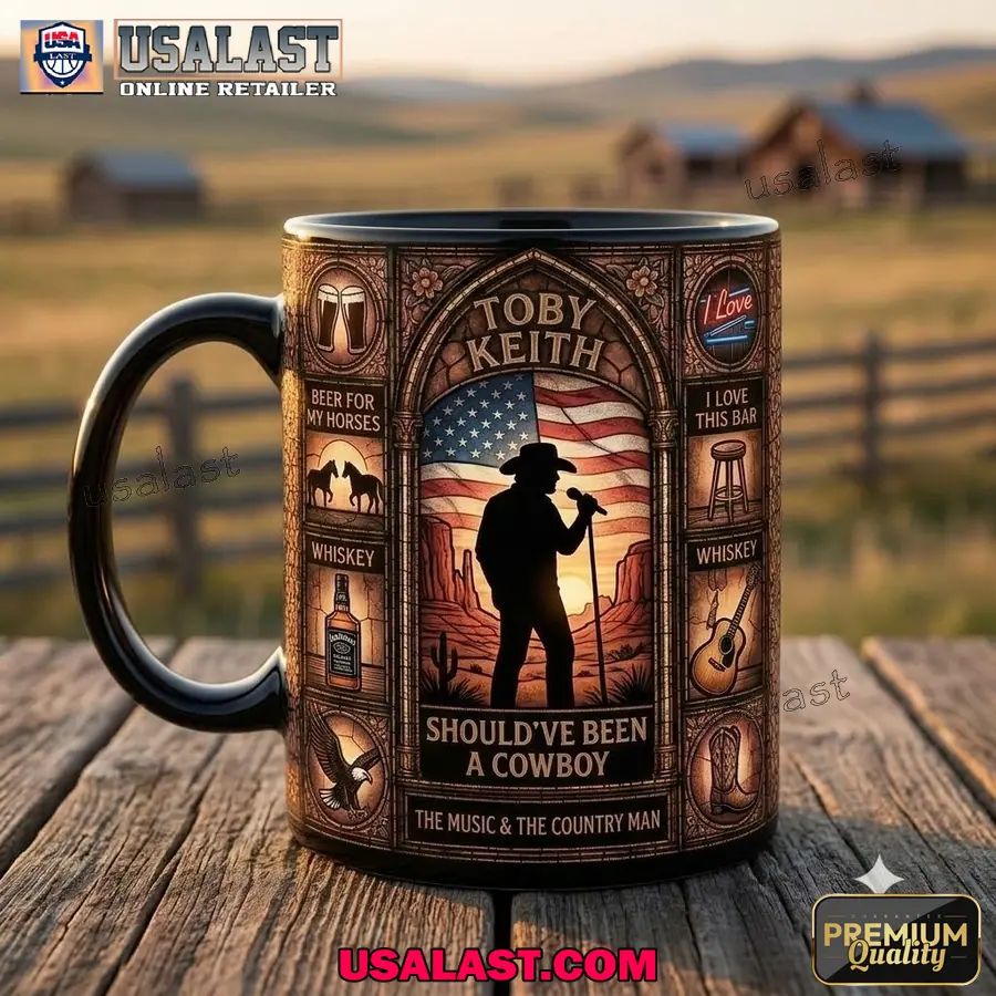 Toby Keith Stained Glass Commemorative Coffee Mug
