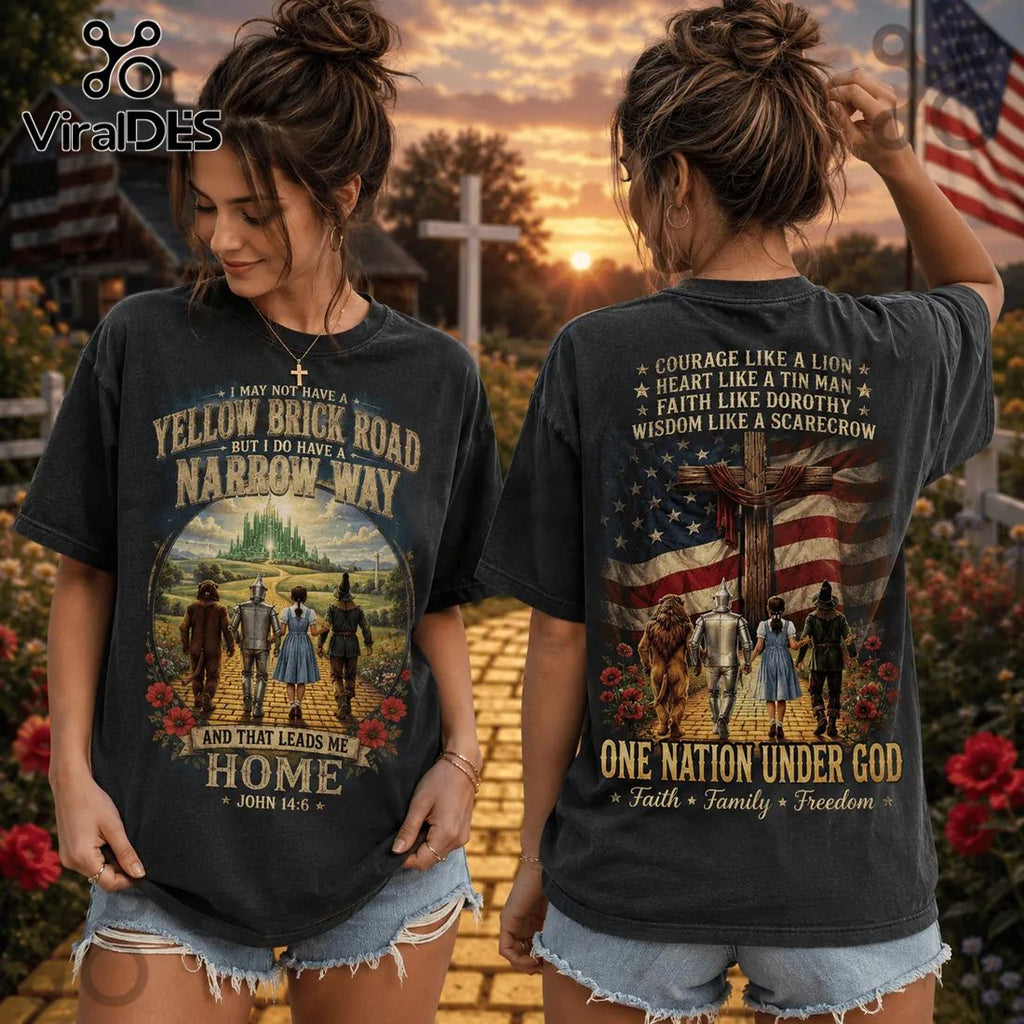 Wizard of Oz Faith Family Freedom Cotton T-Shirt