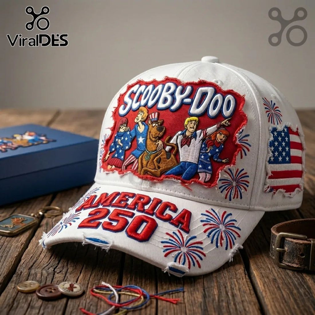 Scooby-Doo x America 250 USA Flag Distressed Baseball Cap