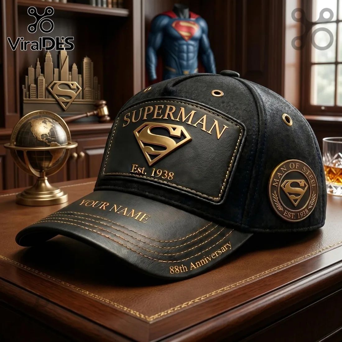 Man of Steel Personalized 88th Anniversary Superman Cap