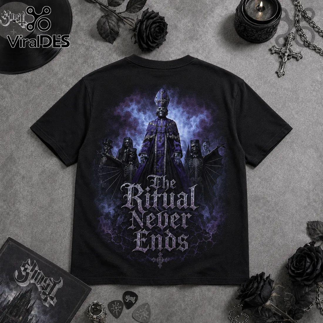 Ghost The Ritual Never Ends Black T-Shirt