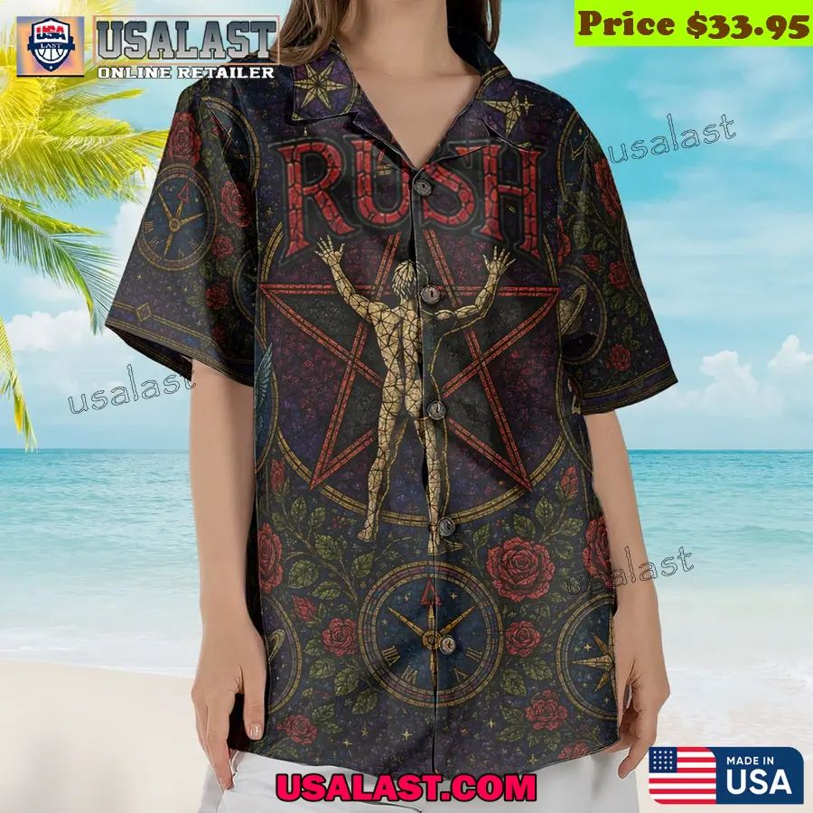 Rush Gothic Stained Glass Hawaiian Shirt
