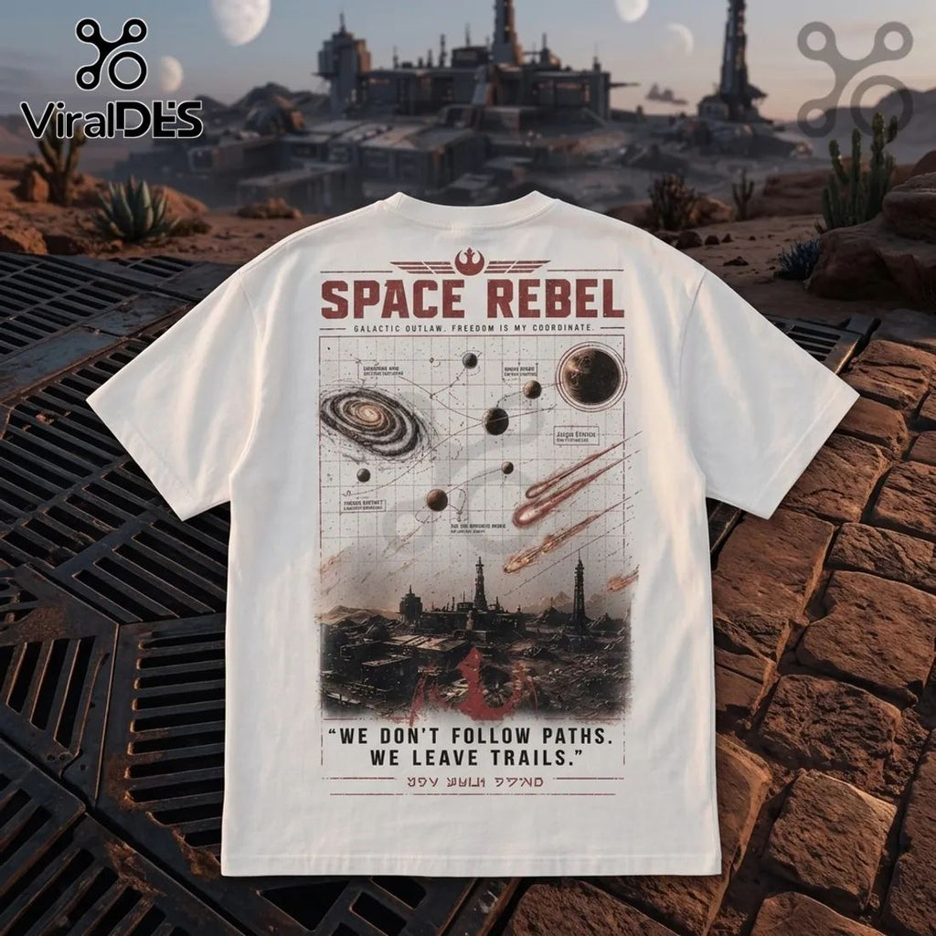 Space Rebel Galactic Vintage Oversized T-Shirt