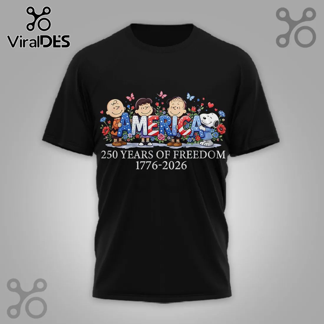 Peanuts 250 Years of Freedom 1776-2026 Patriotic USA Shirt